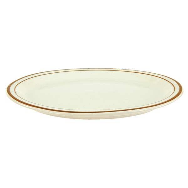 Platter, 13-1/2 x 10-5/8 In., Brown, PK12