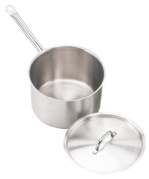 Sauce Pan w/Cover, 7 qt, 8 In., SS
