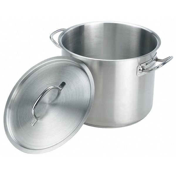 Stock Pot w/Cover, 8 qt, 11 In., SS
