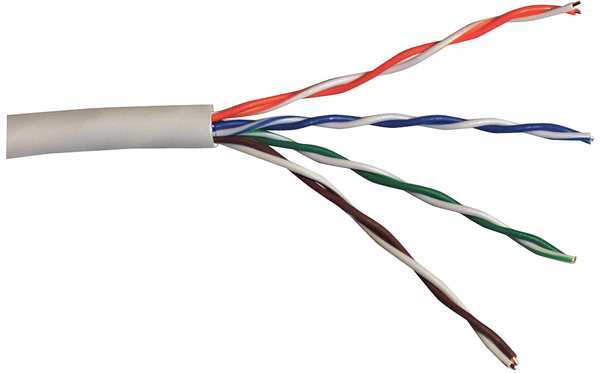 Cable, Cat 5e, 24 AWG, 1000 ft, White