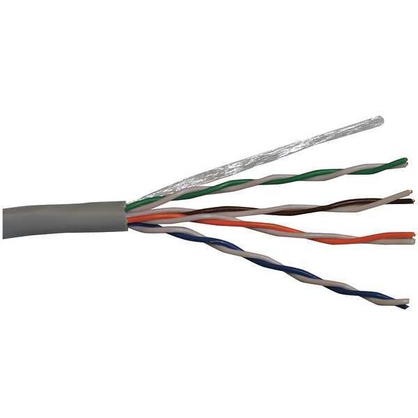 Cable, Cat 5e, 24 AWG, 100 ft, Gray