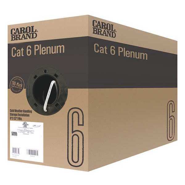Cable, Cat 6, 23 AWG, 1000 ft, White