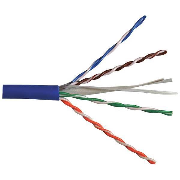 Cable, Cat 6, 23 AWG, 100 ft, Blue