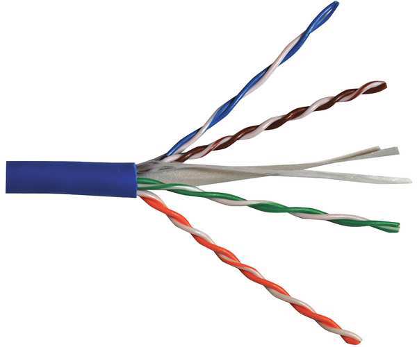 Cable, Cat 6, 23 AWG, 1000 ft, Blue