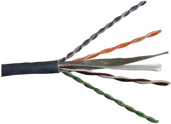 Cable, Cat 6, 23 AWG, 100 ft, Gray