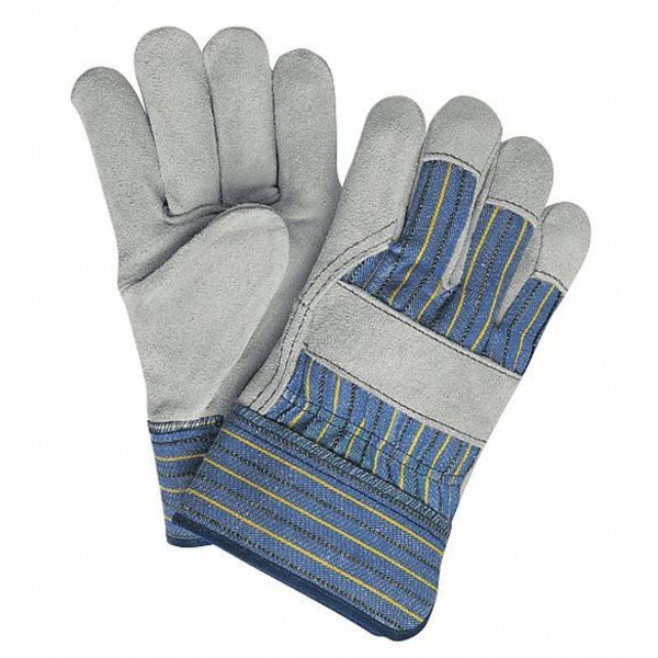 Leather Palm Gloves, Cowhide, 3XL, PK12