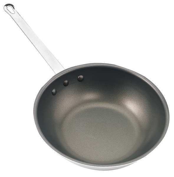 Stir Fry Wok w/Coating, 12-1/2 In., Alum