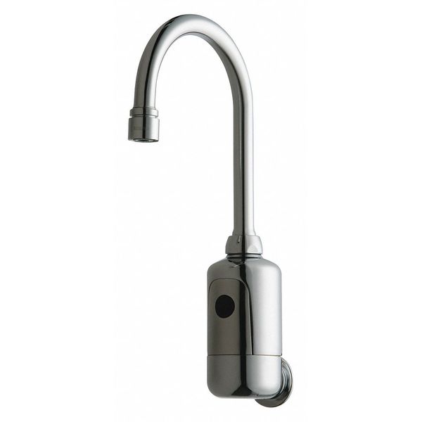 Electronic Sensor Single Hole Mount, 1 Hole Hytronic Gooseneck Sink Faucet With Dual, Chrome plated