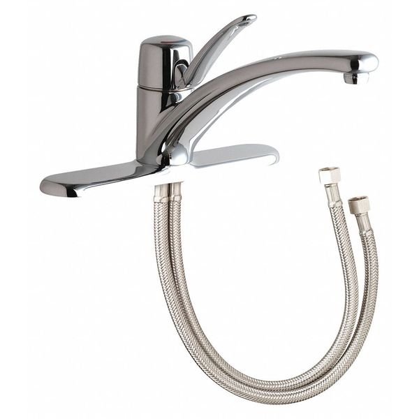 Manual, Single Hole Only Mount, Commercial 1 Hole Low Arc Kitchen Faucet