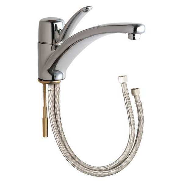 Manual Single Hole Mount, 1 Hole Bathroom Faucet, Chrome plated