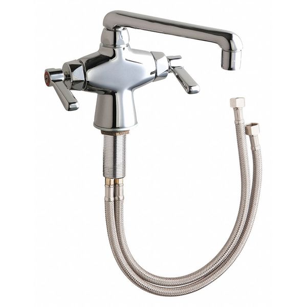 Lever Handle Single Hole Mount, 1 Hole Hot And Cold Water Mixing Sink Faucet, Chrome plated