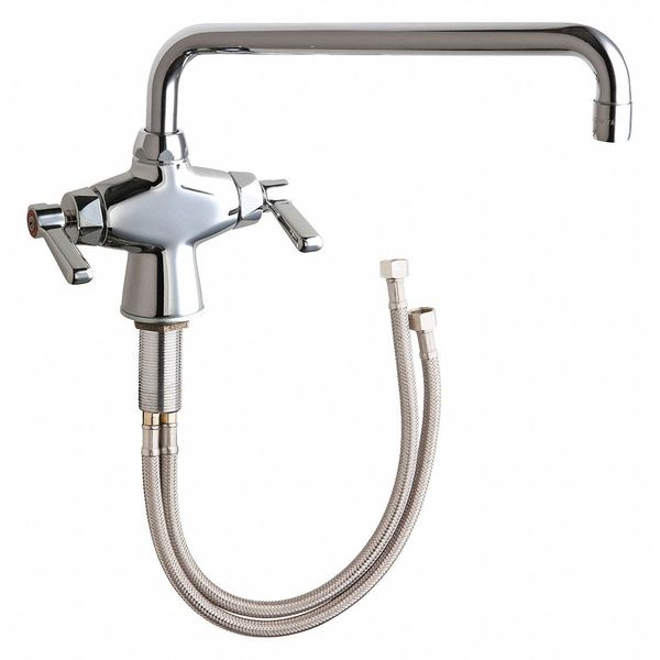 Manual Single Hole Mount, 1 Hole Sink Faucet, Chrome plated