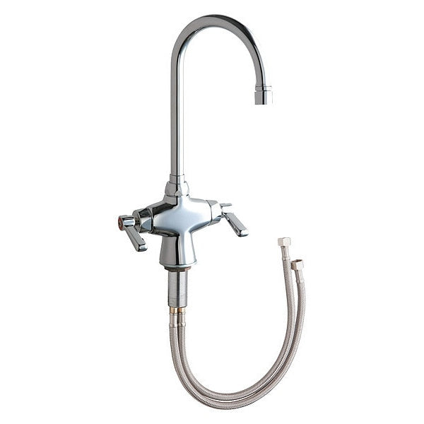 Manual Single Hole Mount, 1 Hole Hot And Cold Water Mixing Sink Faucet, Chrome plated