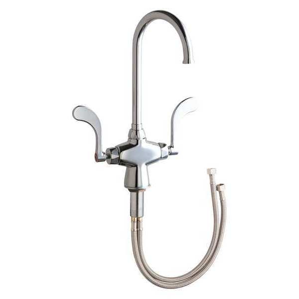 Manual Single Hole Mount, 1 Hole Hot And Cold Water Mixing Sink Faucet, Chrome plated