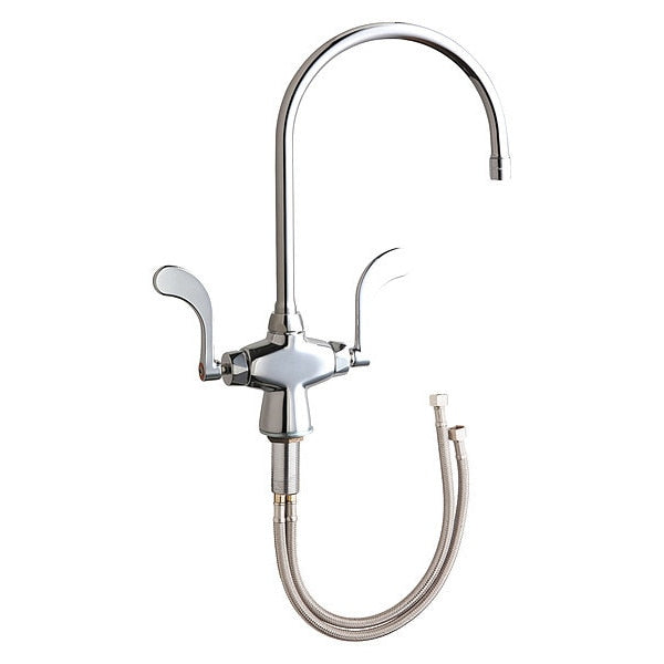 Manual Single Hole Mount, 1 Hole Sink Faucet, Chrome plated