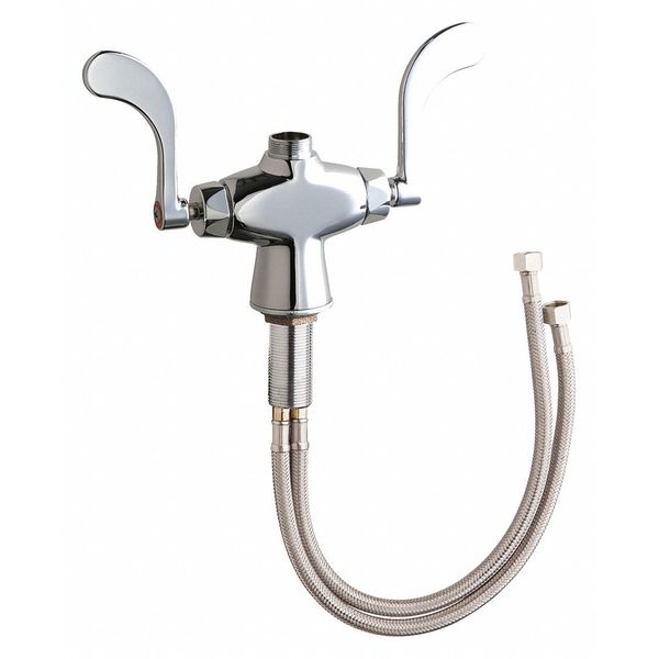 Dual-Handle 1 Hole Sink Faucet, Chrome plated
