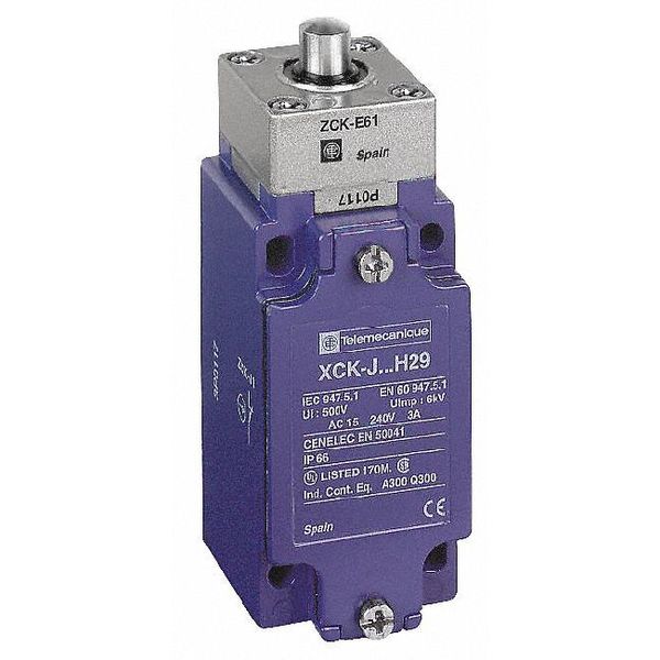 Heavy Duty Limit Switch, Plunger, 1NC/1NO, 4A @ 240V AC