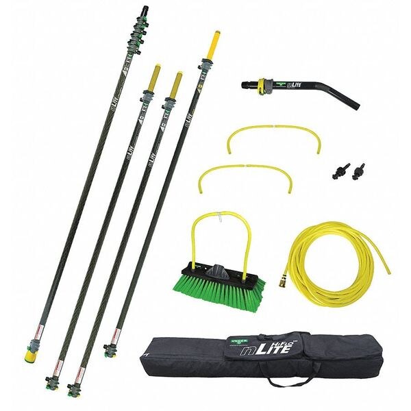 Water Fed Pole Kit, Nylon bristles, 55' L