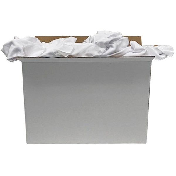 Cotton T-shirt Cloth Rag 25 lb. Varies Sizes, White