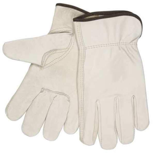 Leather Palm Gloves, Shirred Cuff, 2XL, PR