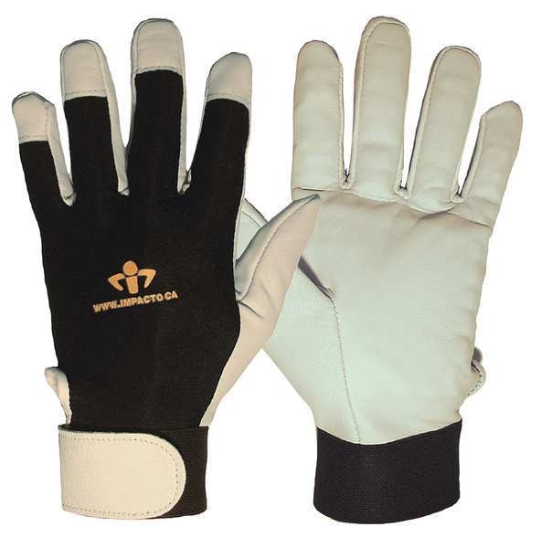 Anti-Vibration Gloves, Leather, M, PR