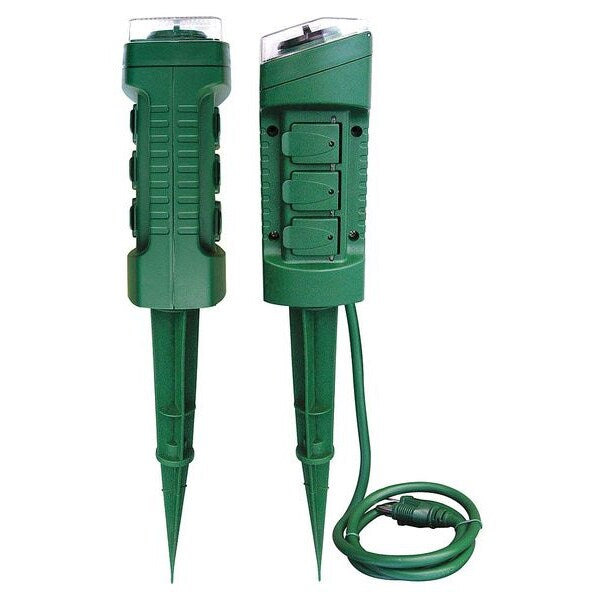 Ground Stake, 6 Outlet, 125V