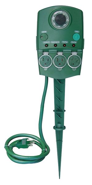 Dancing Ground Stake, Outdoor, 3 Outlet