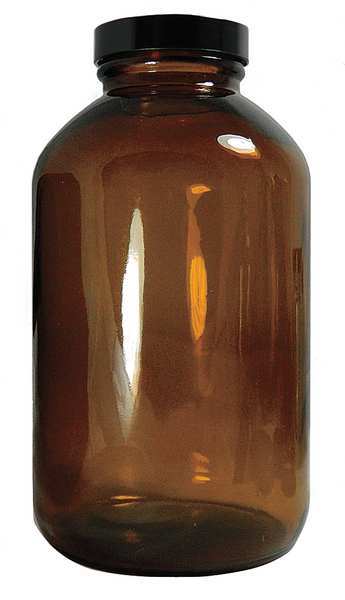 Bottle, Wide Mouth, 1 Oz, Glass, Packer, PK24
