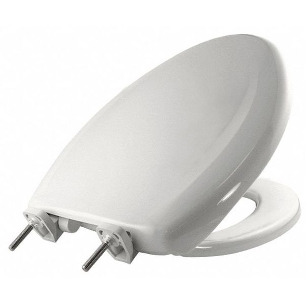 Toilet Seat, With Cover, Plastic, Elongated, White
