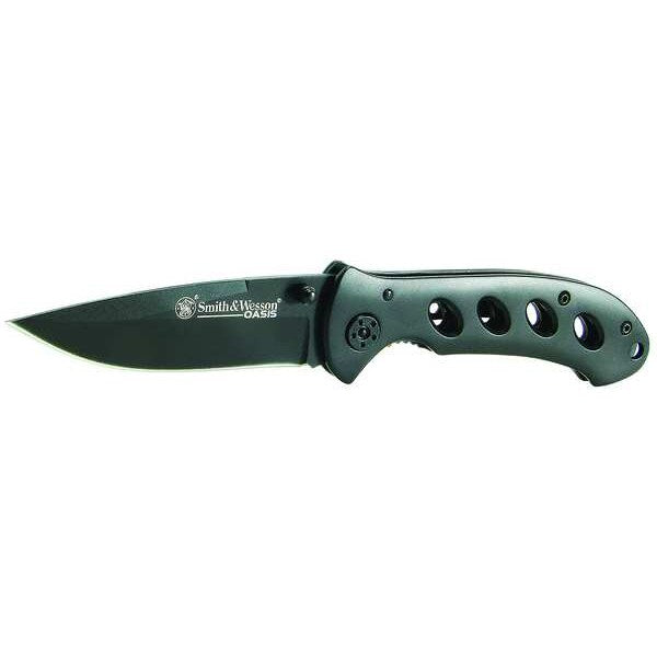 Folding Knife, Drop Point, 3-1/4 In, Grey