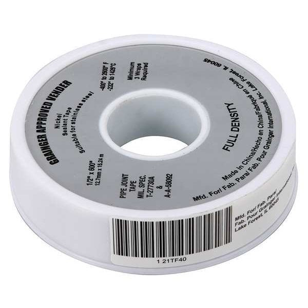 Sealant Tape, 1/2 x 600 In