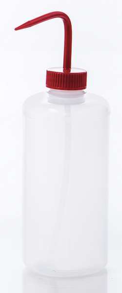 Wash Bottle, Std Spout, 32 oz., Red, PK4