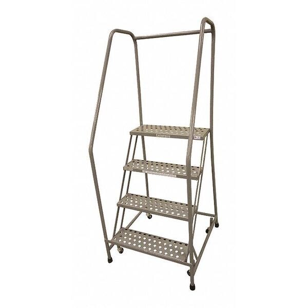70 in H Steel Rolling Ladder, 4 Steps