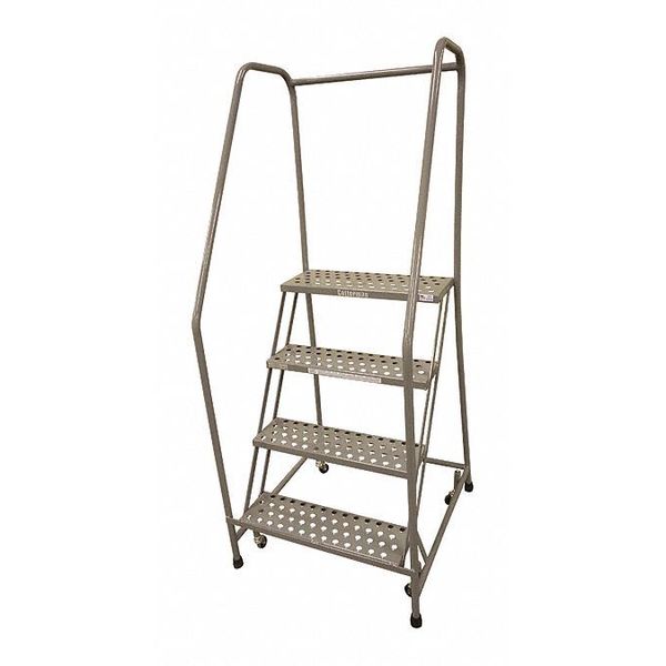 70 in H Steel Rolling Ladder, 4 Steps