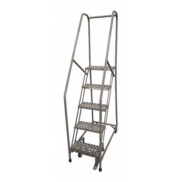 70 in H Steel Rolling Ladder, 4 Steps
