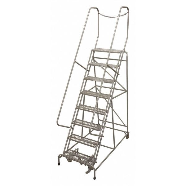 120 in H Steel Rolling Ladder, 9 Steps