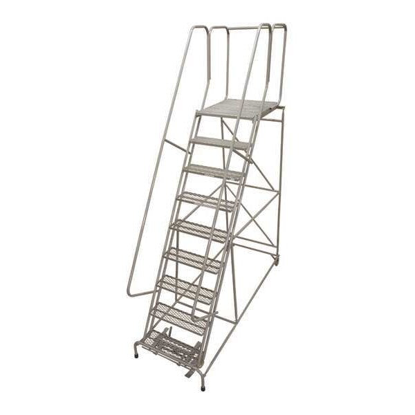 120 in H Steel Rolling Ladder, 9 Steps