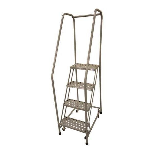 70 in H Steel Rolling Ladder, 4 Steps