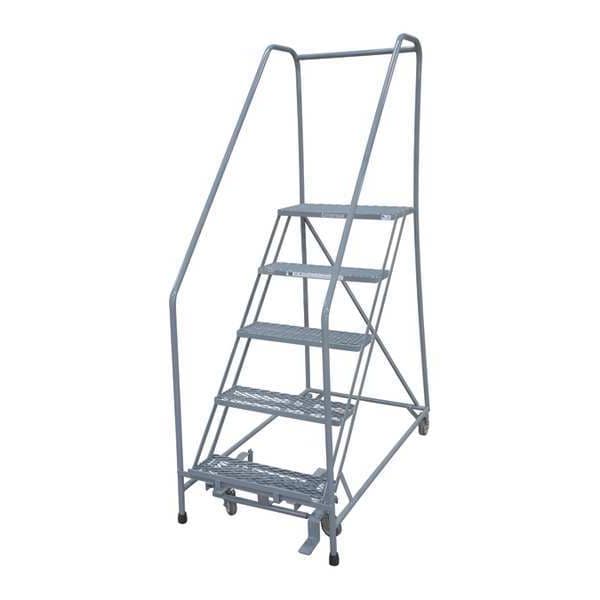 70 in H Steel Rolling Ladder, 4 Steps