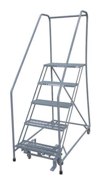 70 in H Steel Rolling Ladder, 4 Steps