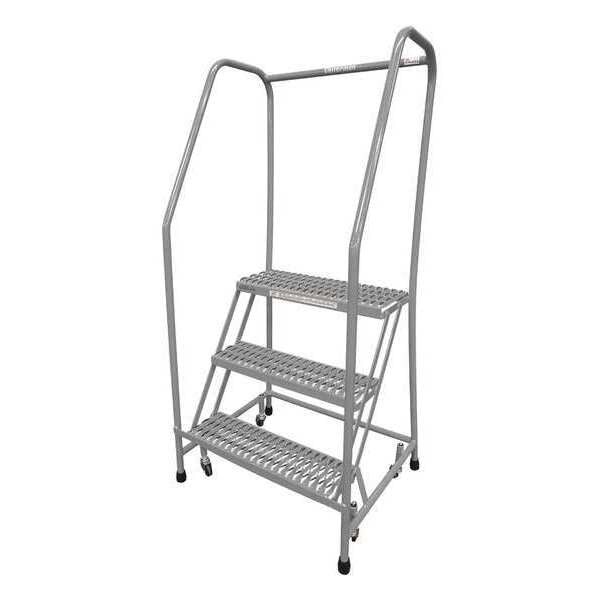 60 in H Steel Rolling Ladder, 3 Steps