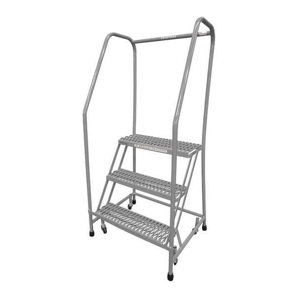 60 in H Steel Rolling Ladder, 3 Steps