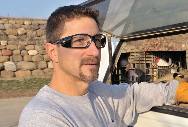 Safety Glasses, Wraparound Clear Polycarbonate Lens, Scratch-Resistant