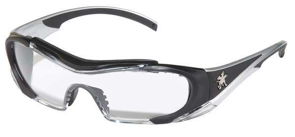 Safety Glasses, Wraparound Clear Polycarbonate Lens, Anti-Fog, Scratch-Resistant