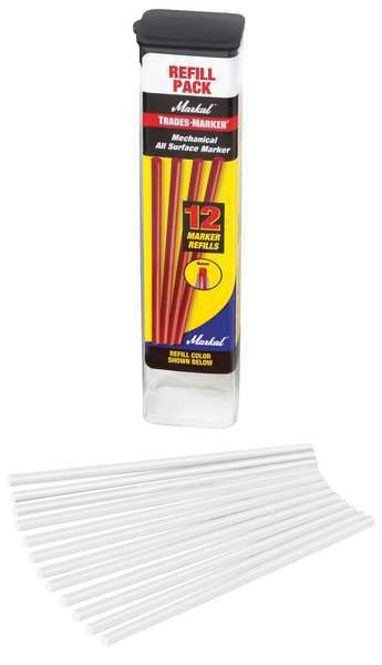 Trades-Marker Refill Pack, White, PK12