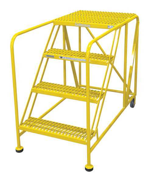 Work Platform, 4 Step, Steel, 70In. H.