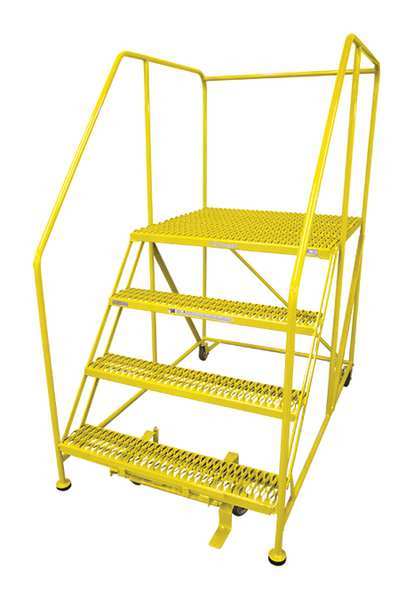 Work Platform, 4 Step, Steel, 70In. H.