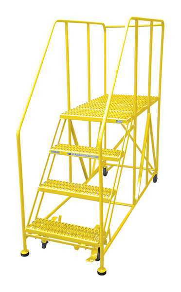 Work Platform, 4 Step, Steel, 70In. H.