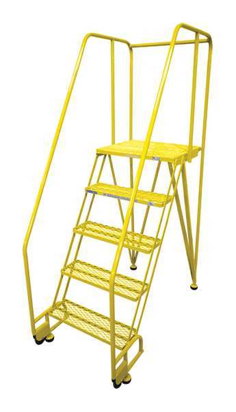 80 in H Steel Tilt and Roll Ladder, 5 Steps