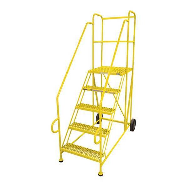 7 ft 2 in Work Platform, Steel, 5 Steps, Powder Coated Finish